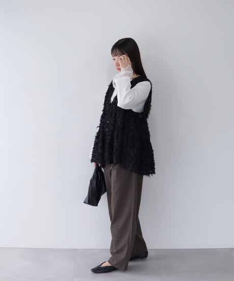 Jacquard Vest ｜ブラック