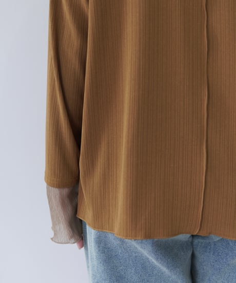 Sheer Cuff Pullover｜オリーブ