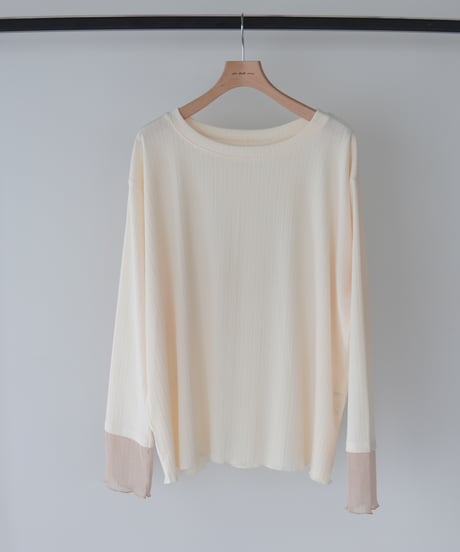 Sheer Cuff Pullover｜オフホワイト