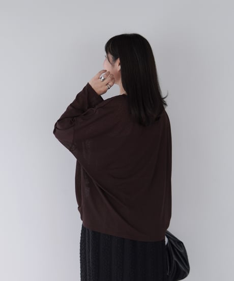 Sheer Loose Cutsew｜ブラウン