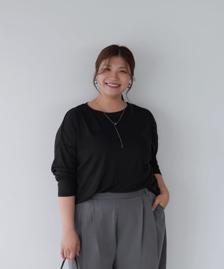 Sheer Loose Cutsew｜ブラック