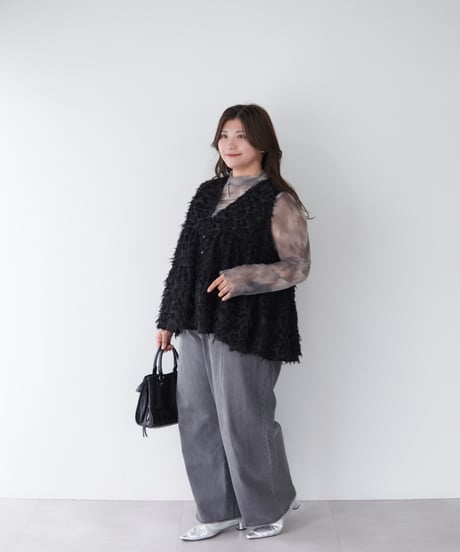 Jacquard Vest ｜ブラック