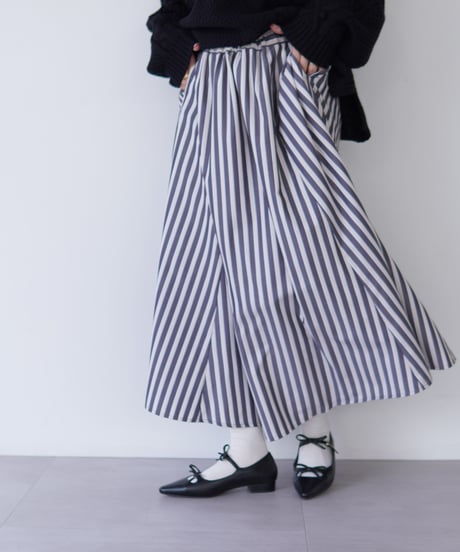 stripe skirt｜ブラック