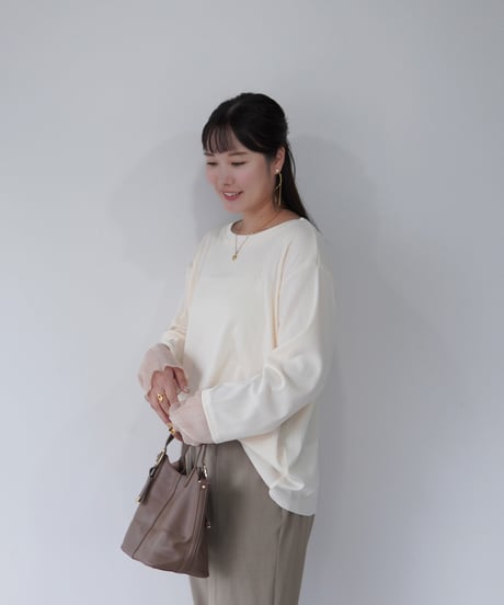 Sheer Cuff Pullover｜オフホワイト