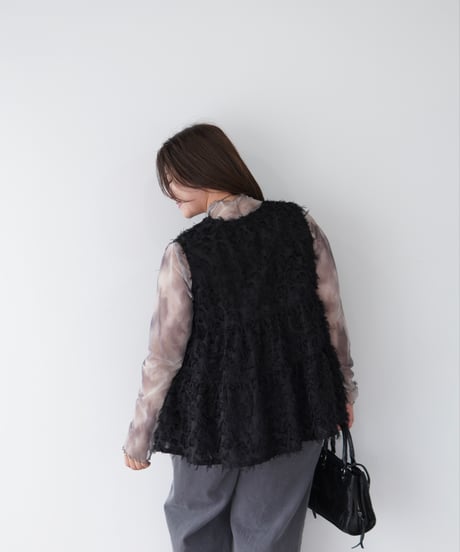Jacquard Vest ｜ブラック