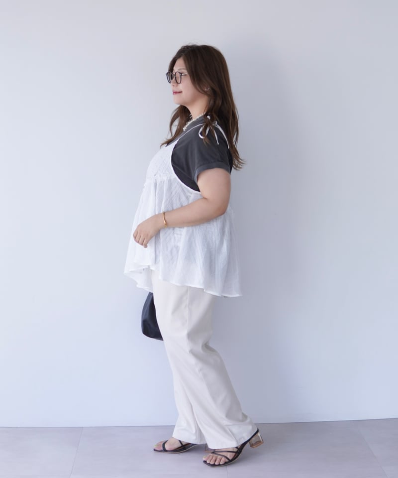 Ribbon Cami Tunic｜オフホワイト | MI AND MOU