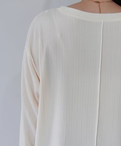 Sheer Cuff Pullover｜オフホワイト