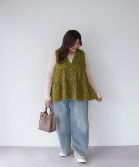Jacquard Vest ｜オリーブ