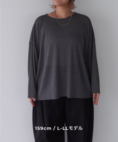 Sheer Loose Cutsew｜チャコール