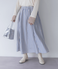 stripe skirt｜ブルー