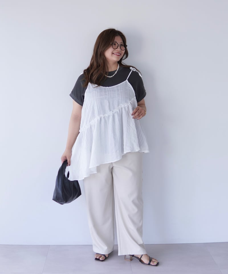 Ribbon Cami Tunic｜オフホワイト | MI AND MOU