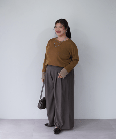 Sheer Cuff Pullover｜オリーブ