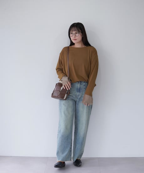 Sheer Cuff Pullover｜オリーブ