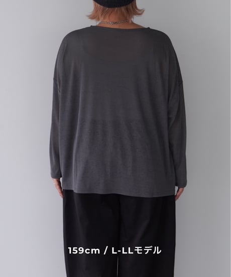 Sheer Loose Cutsew｜チャコール