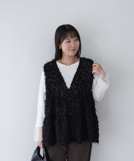Jacquard Vest ｜ブラック
