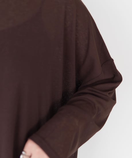 Sheer Loose Cutsew｜ブラウン