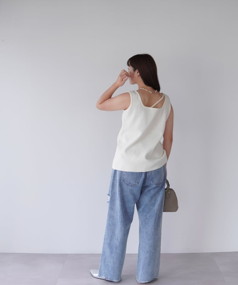 2way Tank Top｜アイボリー | MI AND MOU