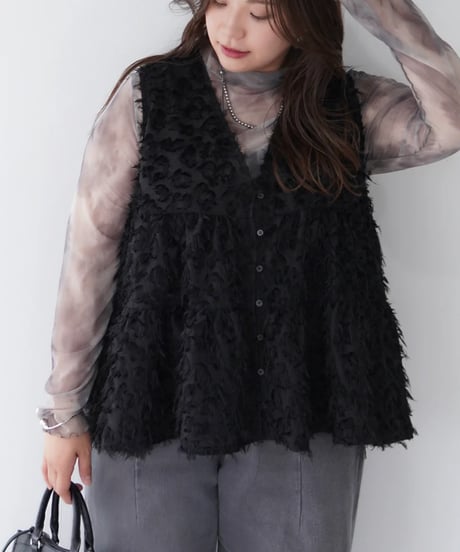 Jacquard Vest ｜ブラック