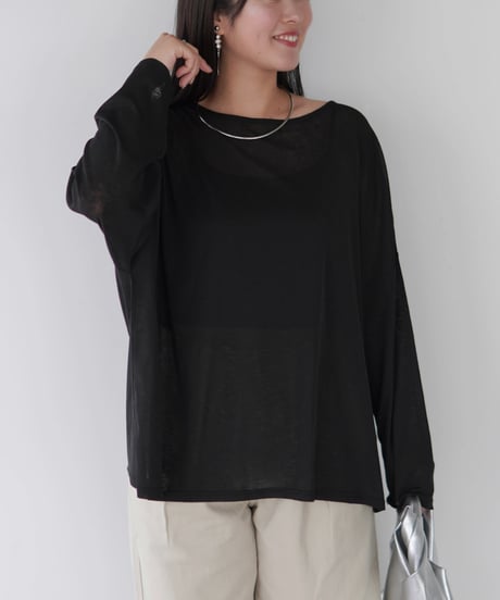 Sheer Loose Cutsew｜ブラック