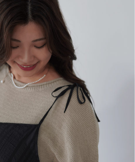 Ribbon Cami Tunic｜ブラック