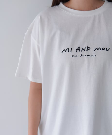ロゴ刺繍T-shirt｜ホワイト