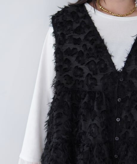Jacquard Vest ｜ブラック