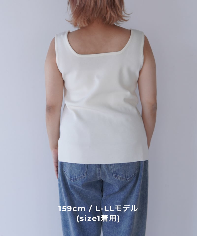 2way Tank Top｜アイボリー | MI AND MOU