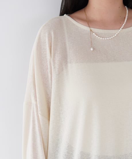 Sheer Loose Cutsew｜アイボリー