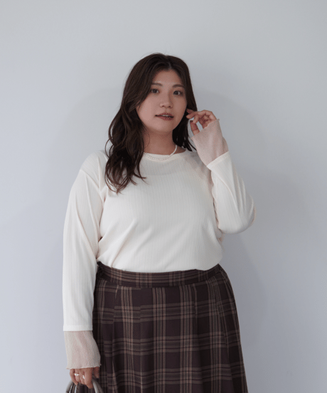 Sheer Cuff Pullover｜オフホワイト