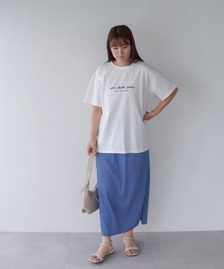 ロゴ刺繍T-shirt｜ホワイト