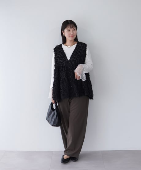 Jacquard Vest ｜ブラック