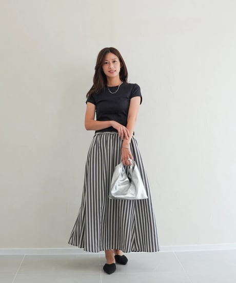 stripe skirt｜ブラック