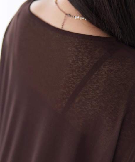Sheer Loose Cutsew｜ブラウン