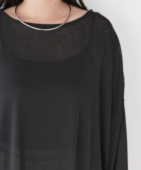 Sheer Loose Cutsew｜ブラック