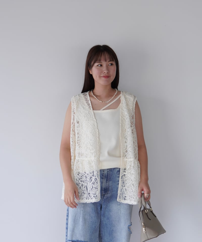 2way Tank Top｜アイボリー | MI AND MOU