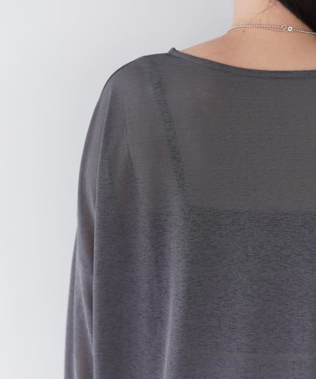 Sheer Loose Cutsew｜チャコール