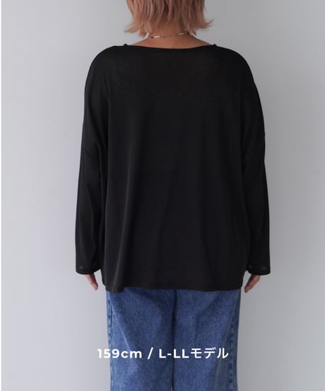 Sheer Loose Cutsew｜ブラック