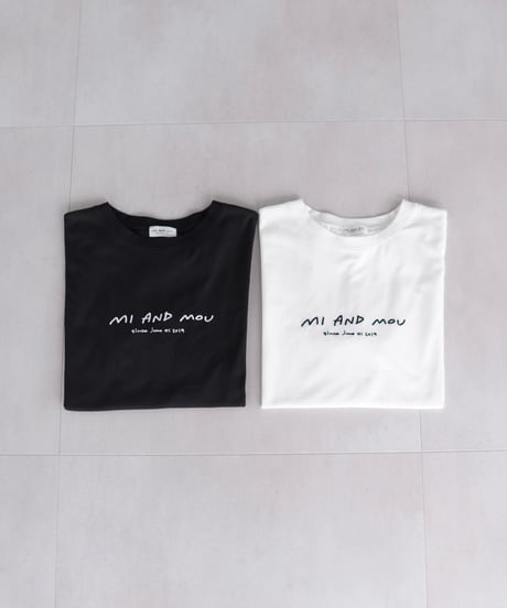 ロゴ刺繍T-shirt｜ブラック