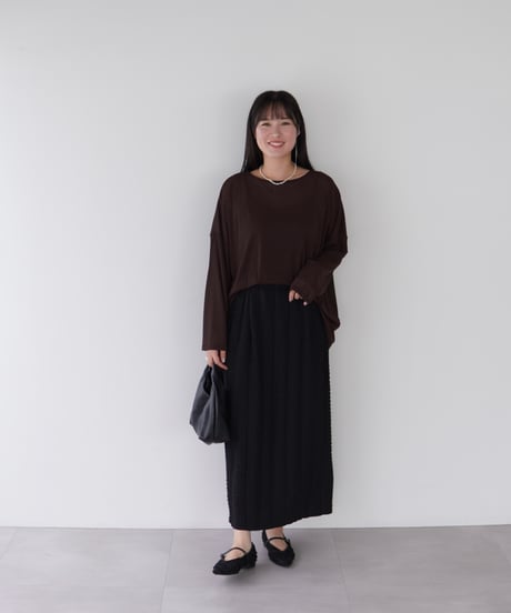 Sheer Loose Cutsew｜ブラウン