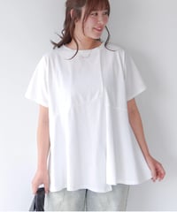asymmetry T-shirt | ホワイト