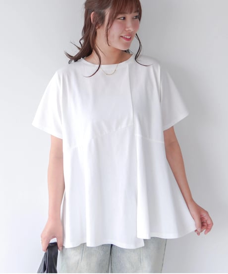 asymmetry T-shirt | ホワイト