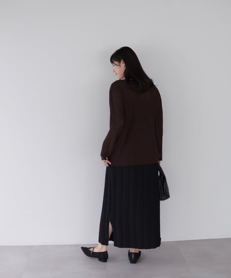 Sheer Loose Cutsew｜ブラウン