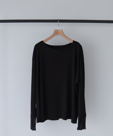 Sheer Cuff Pullover｜ブラック
