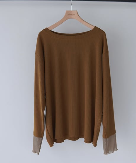 Sheer Cuff Pullover｜オリーブ