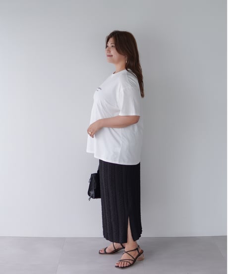 ロゴ刺繍T-shirt｜ホワイト