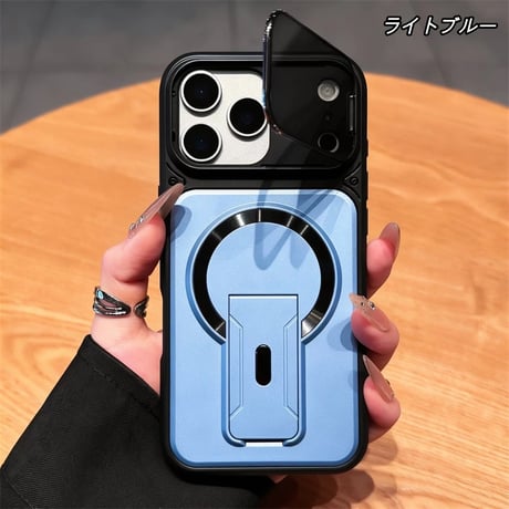 「515」iphone スタンド 付き ケース カメラ保護 magsafeケース おしゃれ