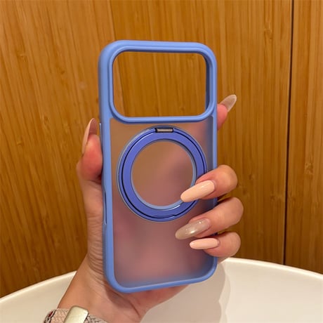 「461」iphone18pro/17pro/16pro ケース 指紋つかない マット magsafe対応ケース 360度回転スタンド