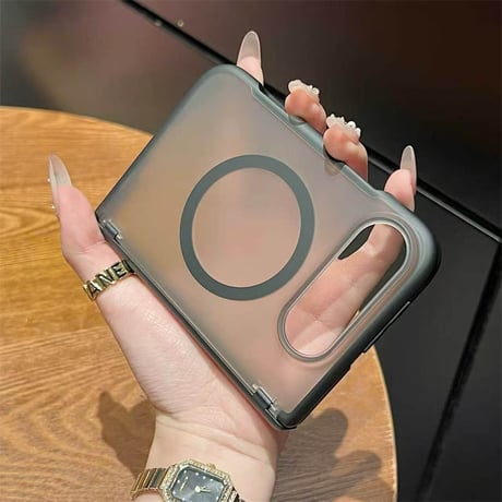 「572」iphone duo ケース 半透明 iphone duo ケース ヒンジ保護 magsafe対応