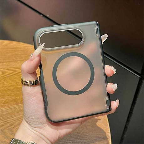 「572」iphone duo ケース 半透明 iphone duo ケース ヒンジ保護 magsafe対応