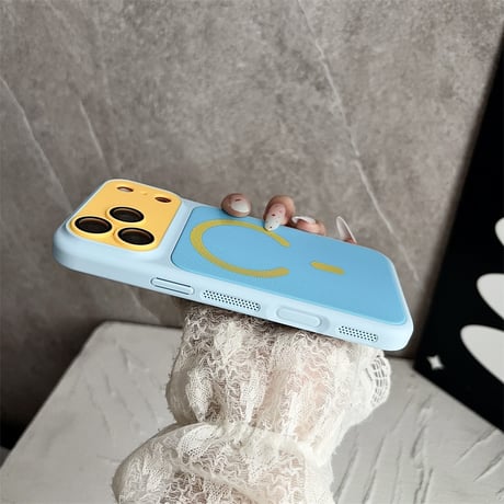 「567」iphone18pro/18promax ケース Magsafe対応 iphone17/17proケース 布生地 バイカラー